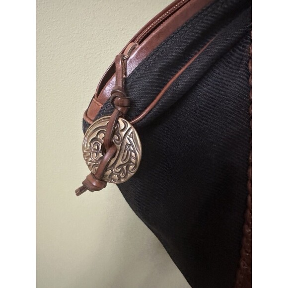 De Vecchi Hamilton Hodge Large Shoulder Bag Woven Leather Handles‎ Made In Italy - Picture 4 of 16